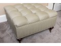 Contemporary Tufted Khaki Storage Ottoman
