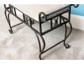 Hollywood Regency Iron Vanity Bench