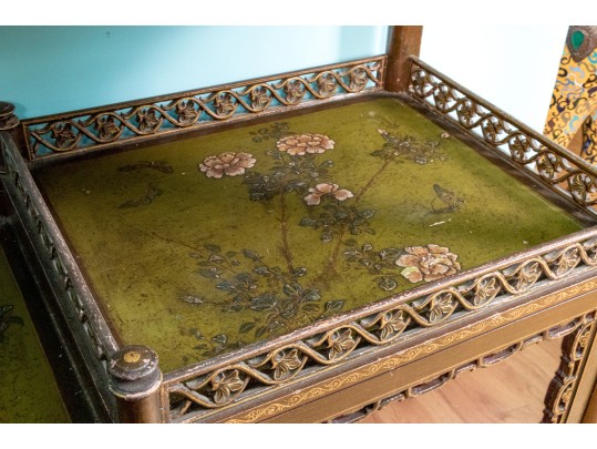 Antique Japanese Lacquered Curio Cabinet