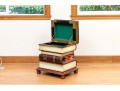 Wonderful Trompe L'oeil Stacked Book Storage Side Table