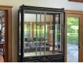 Stunning Chinoiserie Ebonized And Gilt Decorated Vitrine, 20th C. 