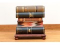 Wonderful Trompe L'oeil Stacked Book Storage Side Table