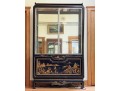 Stunning Chinoiserie Ebonized And Gilt Decorated Vitrine, 20th C. 