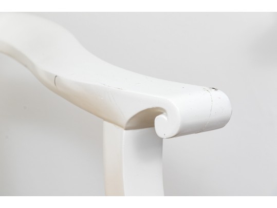 Contemporary Oversized Lacquered Queen Ann Style Arm Chair 