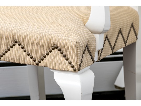 Contemporary Oversized Lacquered Queen Ann Style Arm Chair 