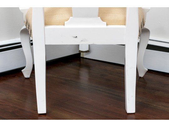 Contemporary Oversized Lacquered Queen Ann Style Arm Chair 