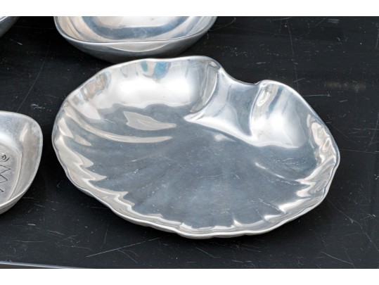 Collection Of Five Nambe & Wiltonware Aluminum Serving Pieces