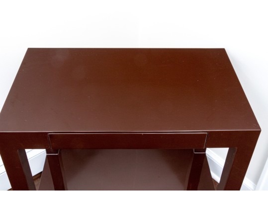 Awesome Lacquered Small Parson’s Style Table 