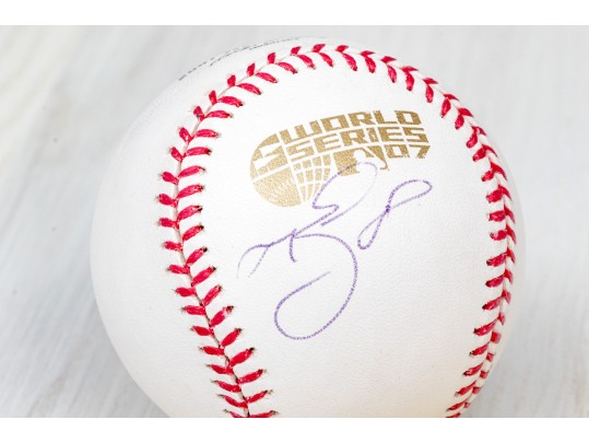 Autographed Manny Ramirez 2007 World Series Baseball