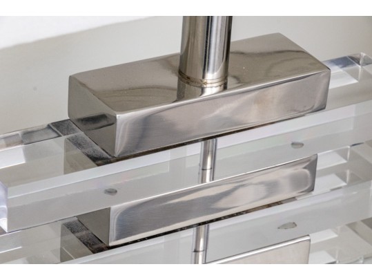 Pair Of Chrome & Acrylic 