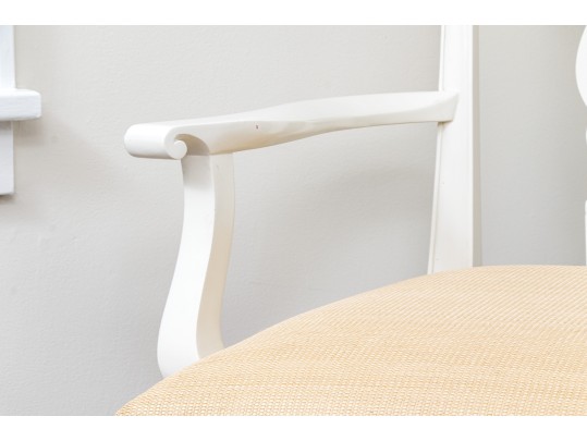 Contemporary Oversized Lacquered Queen Ann Style Arm Chair 