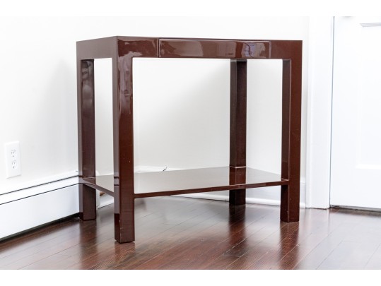 Awesome Lacquered Small Parson’s Style Table 