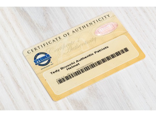 Autographed NE Patriot, Tedy Bruschi Helmet # 54