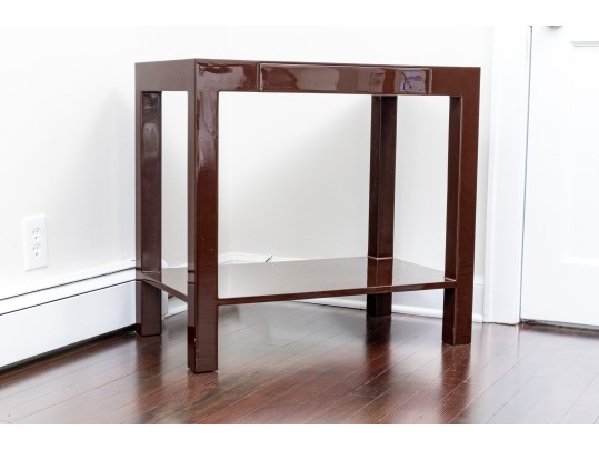 Awesome Lacquered Small Parson’s Style Table 