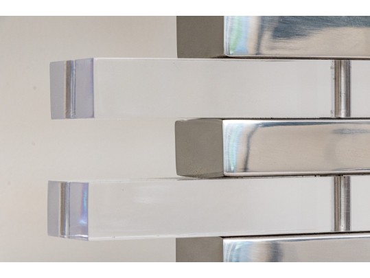 Pair Of Chrome & Acrylic 