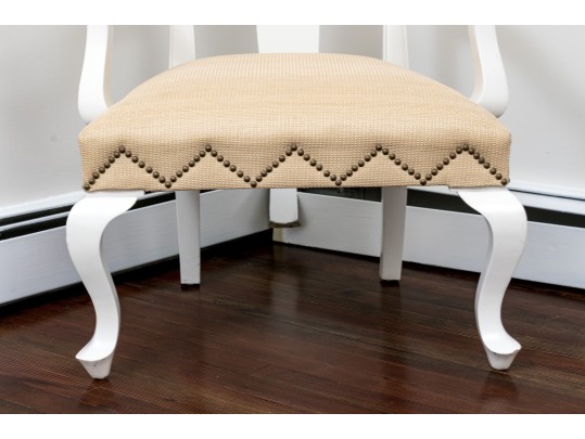 Contemporary Oversized Lacquered Queen Ann Style Arm Chair 