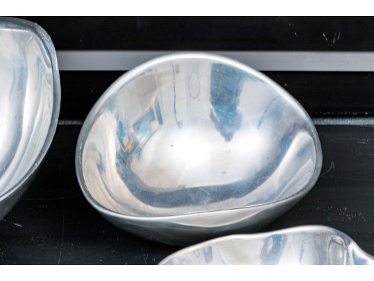 Collection Of Five Nambe & Wiltonware Aluminum Serving Pieces