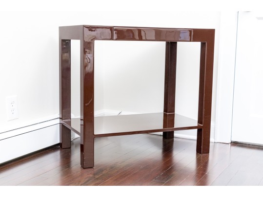 Awesome Lacquered Small Parson’s Style Table 