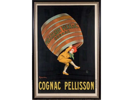 Cognac Pellisson Framed Reproduction Advertising Poster