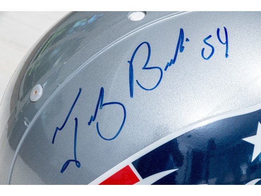 Autographed NE Patriot, Tedy Bruschi Helmet # 54