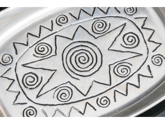 Collection Of Five Nambe & Wiltonware Aluminum Serving Pieces