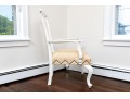Contemporary Oversized Lacquered Queen Ann Style Arm Chair 