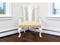 Contemporary Oversized Lacquered Queen Ann Style Arm Chair 