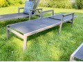 PAIR Of Gloster Aluminum And Teak Chaise Lounges