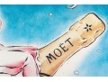 Moet Et Chandon Champagne Reproduction Advertising Poster, Framed
