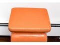 Vibrant Paprika Glazed Ceramic Garden Stool  