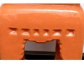 Vibrant Paprika Glazed Ceramic Garden Stool  