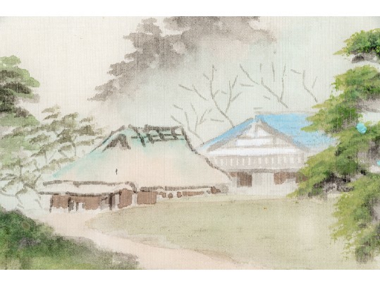 Set Of Four Framed Vintage Chinese Landscape Prints