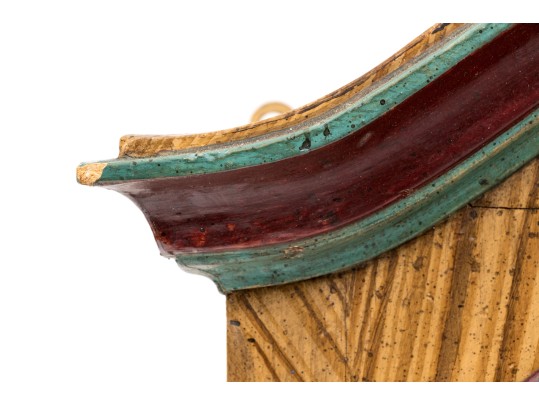 Vintage Faux Bois Painted Hanging Display Cabinet