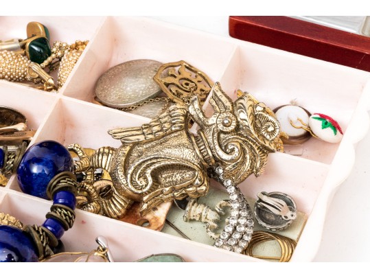 Large Collection Of Vintage Costume Jewelry And Accessories
