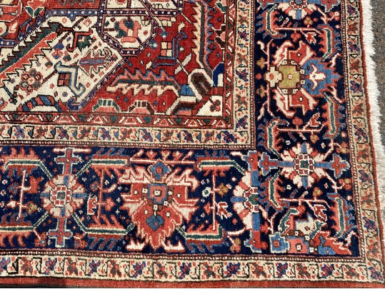 Antique Persian Heriz, Ca. 1920-1940, 14’-3” X 11’-11”