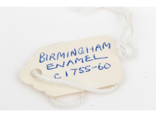 Antique Oval Battersea Box, White With Harlequin And Posey Decoration