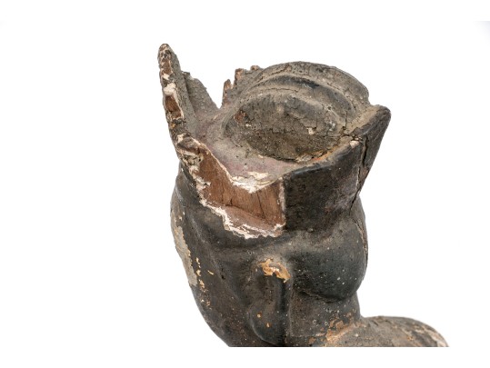 Antique Chinese Carved, Painted And Gilt Wood Bodhisattva Guanyin