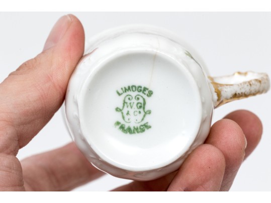 Antique Limoges Porcelain Demitasse Set