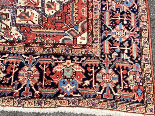 Antique Persian Heriz, Ca. 1920-1940, 14’-3” X 11’-11”