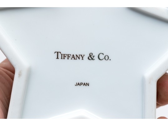 Pair Of Tiffany & Co. Porcelain Star Form Boxes