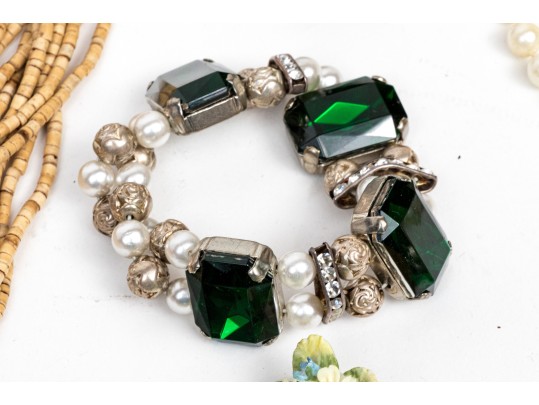 Large Collection Of Vintage Costume Jewelry And Accessories