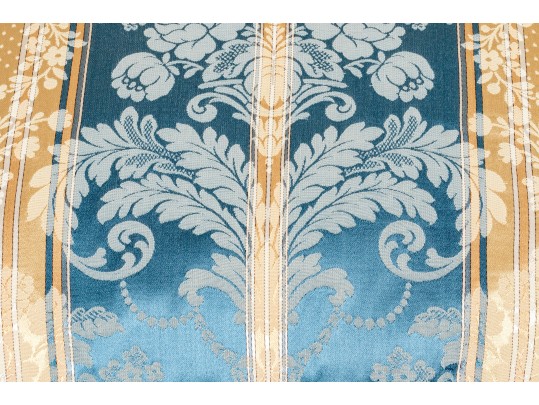 George II Style Upholstered And Stained Wood Wing Armchair 