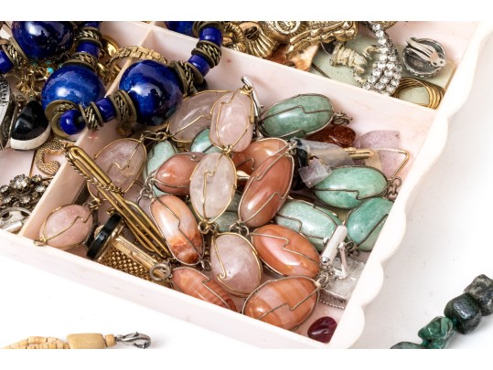 Large Collection Of Vintage Costume Jewelry And Accessories