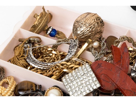 Large Collection Of Vintage Costume Jewelry And Accessories