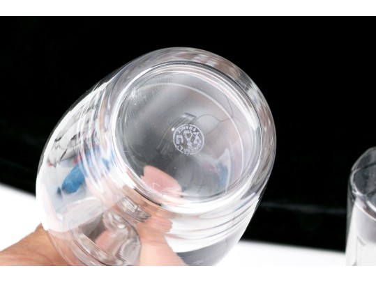 Collection Of Three Decanters, Including A Baccarat, With An Epergne Stand With Six Glasses