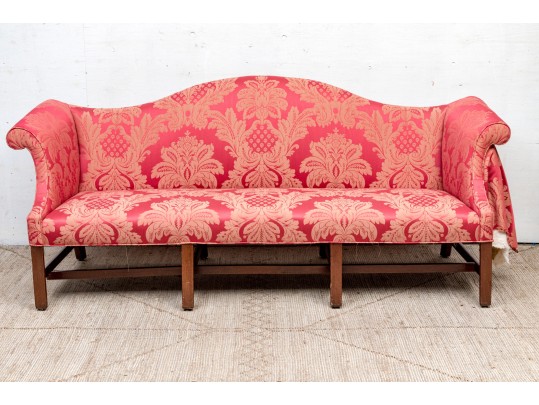 Chippendale Mahogany Upholstered Camel-Back Sofa, Circa 1775