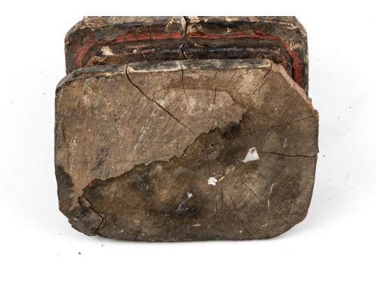 Antique Chinese Carved, Painted And Gilt Wood Bodhisattva Guanyin