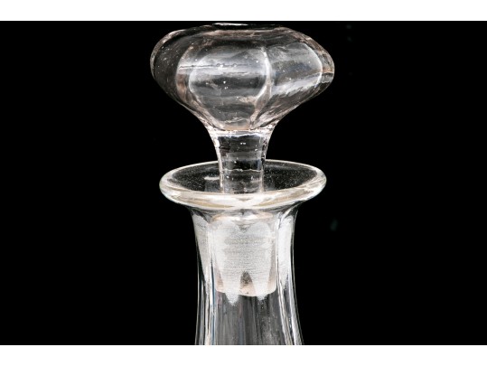 Collection Of Three Decanters, Including A Baccarat, With An Epergne Stand With Six Glasses