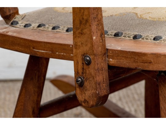 Provincial Birchwood Ladder-Back Youth's Rocker, American, Late 19th/Early 20th Century