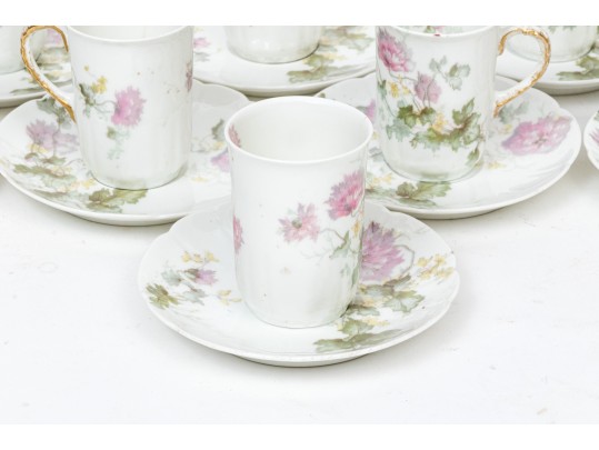 Antique Limoges Porcelain Demitasse Set